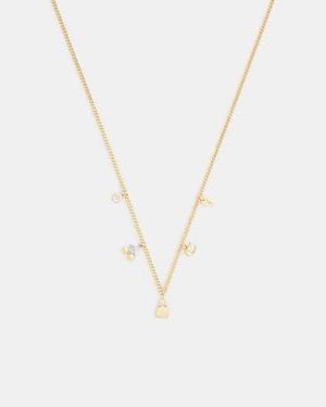 COACH Collar Con Candado Kisslock, Cereza Y Charm Para Bolso En Amarillo - Negro