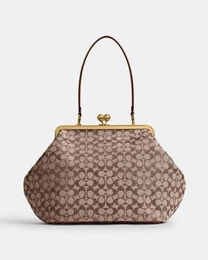 COACH Große Kisslock Bügeltasche - Schwarz