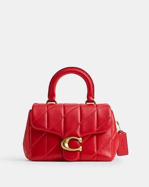 COACH Tabby Top Handle Bag With Quilting - Red