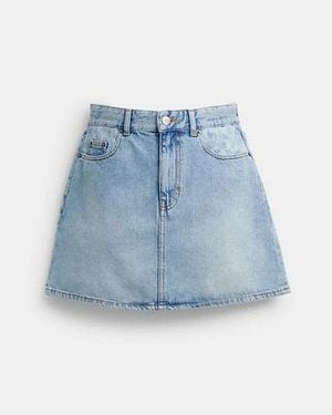 COACH Denim Mini Skirt - Blue