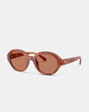 COACH C Heart Runde Sonnenbrille Für Frauen - Schwarz