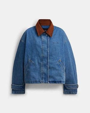 COACH Chaqueta De Granjero De Tela Vaquera - Azul
