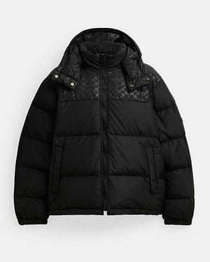 COACH Down Puffer Jacket In Recycled Polyester - Black