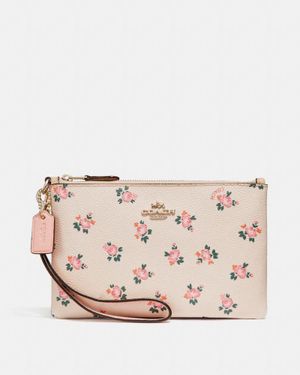 COACH Floral Bloom Wristlet - Pink