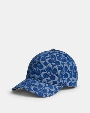 COACH Signature Baseball Hat - Blue