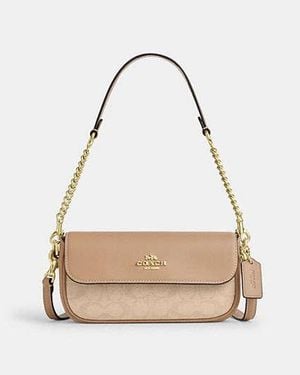COACH Borsa Con Patta Hailey Con Tela Signature - Nero