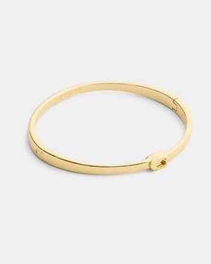 COACH Thin Hinged Bangle - Black