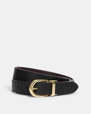 COACH Cintura Sartoriale Classica Double Face - Nero