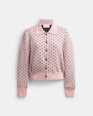 COACH Shrunken Heart Cardigan - Black