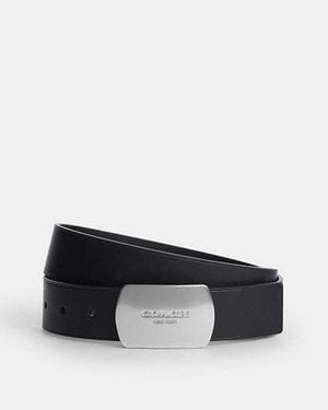 COACH Cintura Con Placca Da 38 Mm - Nero