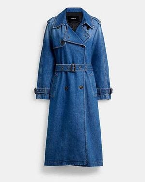 COACH Gabardina De Tela Vaquera Holgada - Azul