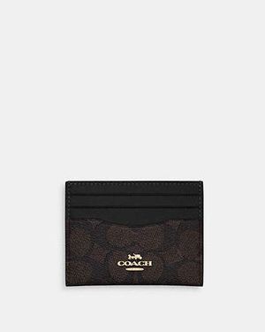 COACH Slim Id Card Case - Black