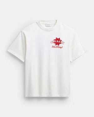 COACH Pizza Relaxed T-Shirt - Black