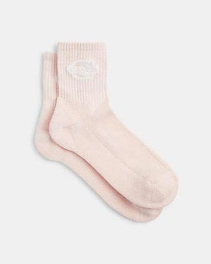 COACH Soho Quarter Crew Socks - Black