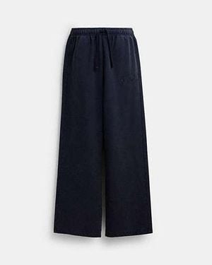 COACH Garment Dyed Straight Leg Joggers - Black