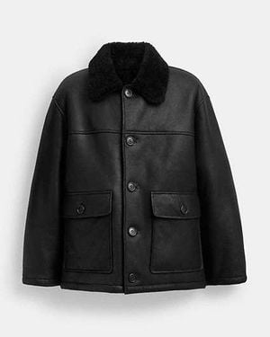 COACH Classic Shearling Coat - Black