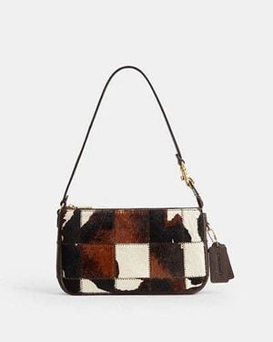 COACH Plaza Bag In Upcrafted Haircalf With Cow Print - Black