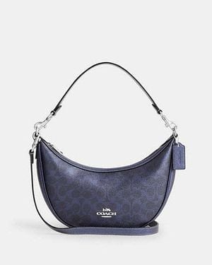 COACH Sac Épaule Aria En Toile Exclusive - Bleu