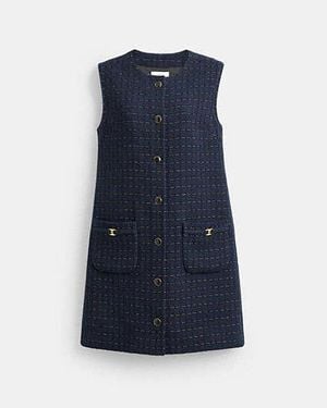 COACH Heritage C Boucle Dress - Blue
