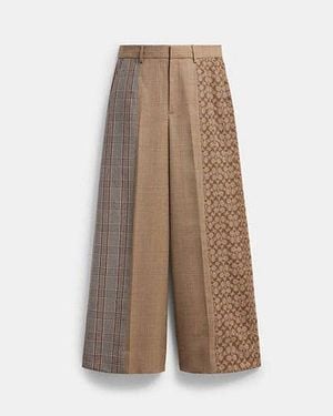 COACH Combo Plaid Tailored Trousers - Black