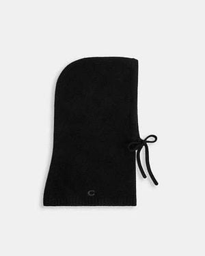 COACH Cashmere Knit Long Balaclava - Black
