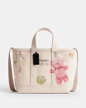 COACH Utility Tote Bag 27 With Sketch Print - Black