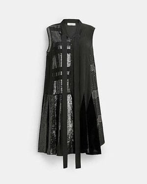 COACH Vestido Con Adornos - Negro
