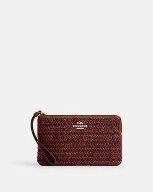 COACH Bustina Da Polso Con Cerniera Laterale Grande - Rosso