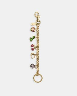 COACH Motif Chain Bag Charm - Black
