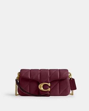 COACH Tabby Chain Crossbody Bag 19 With Quilting - Red