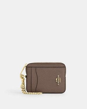 COACH Zip Card Case - Black