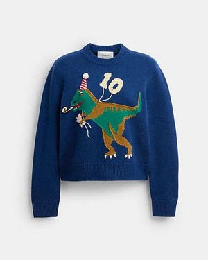 COACH Rexy 10 Th Birthday Rundhalspullover - Blau