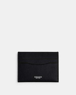 COACH Card Case Wallet Handbags, Canvas/Polyester - Black