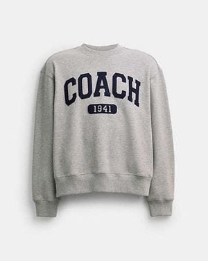 COACH Sudadera De Cuello Redondo Deportiva Tipo Boyfri - Negro