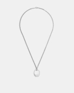 COACH Collier Pendentif Bague Sceau En Pour Femmes - Noir