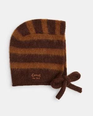 COACH Gorro De Punto En Castaño - Negro