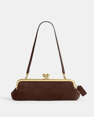 COACH Bolso De Marco Con Cierre Kisslock 30 En Castaño - Negro