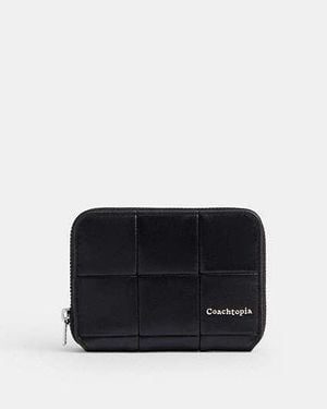 COACH Zip Around Wallet In Upcrafted Leather - Black