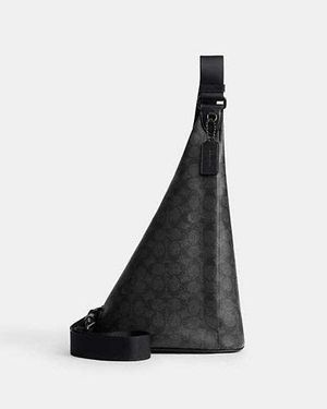 COACH Triangle Sling Bag - Black