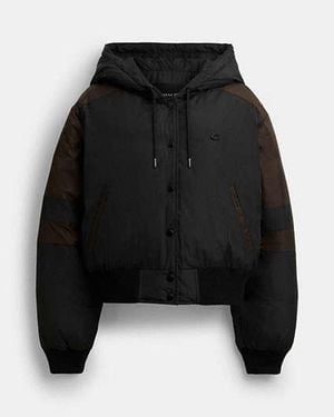 COACH Felpa Con Cappuccio Puffer - Nero