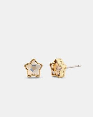 COACH Signature Star Stud Earrings - Black