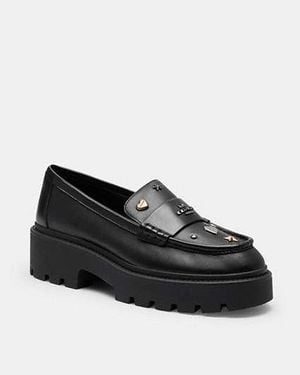 COACH Lucy Loafer With Embellishment - Black