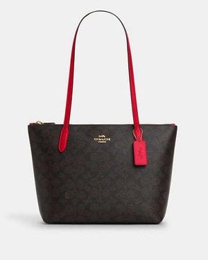 COACH Fiona Zip Tote in Black Lyst UK