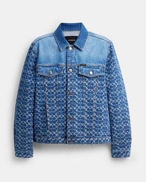 COACH Signature Trucker Jacket - Blue