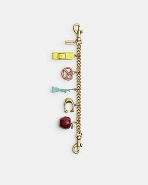 COACH Taschenanhänger Mit Kette Und New-York-Motiv - Schwarz