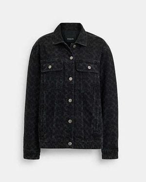 COACH Charakteristische Denimjacke - Schwarz