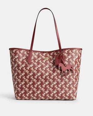 COACH City Tote Bag With Print - Red