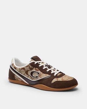 COACH Baskets Track En Jacquard Signature En Pour Femmes, Taille - Noir