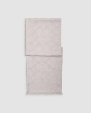 COACH Signature Stole - Natural