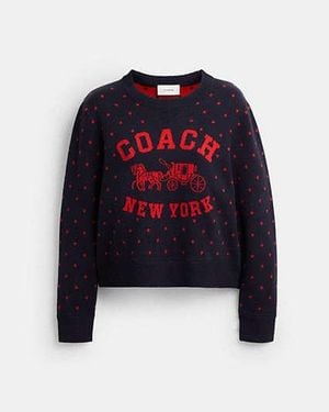 COACH Maglione Girocollo Double Face - Nero